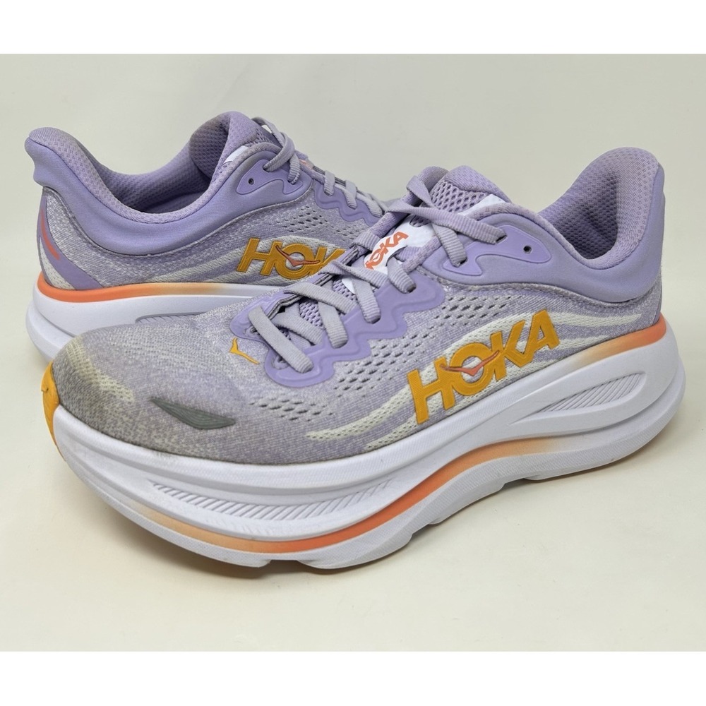 Hoka Bondi 9 Women's Aster Flower Starlight Glow Running Shoes Sneakers Size 9 B